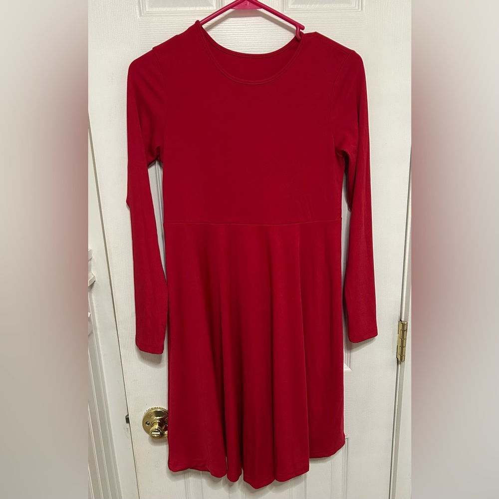 Flying’s Girl’s Red Long Sleeve Dress